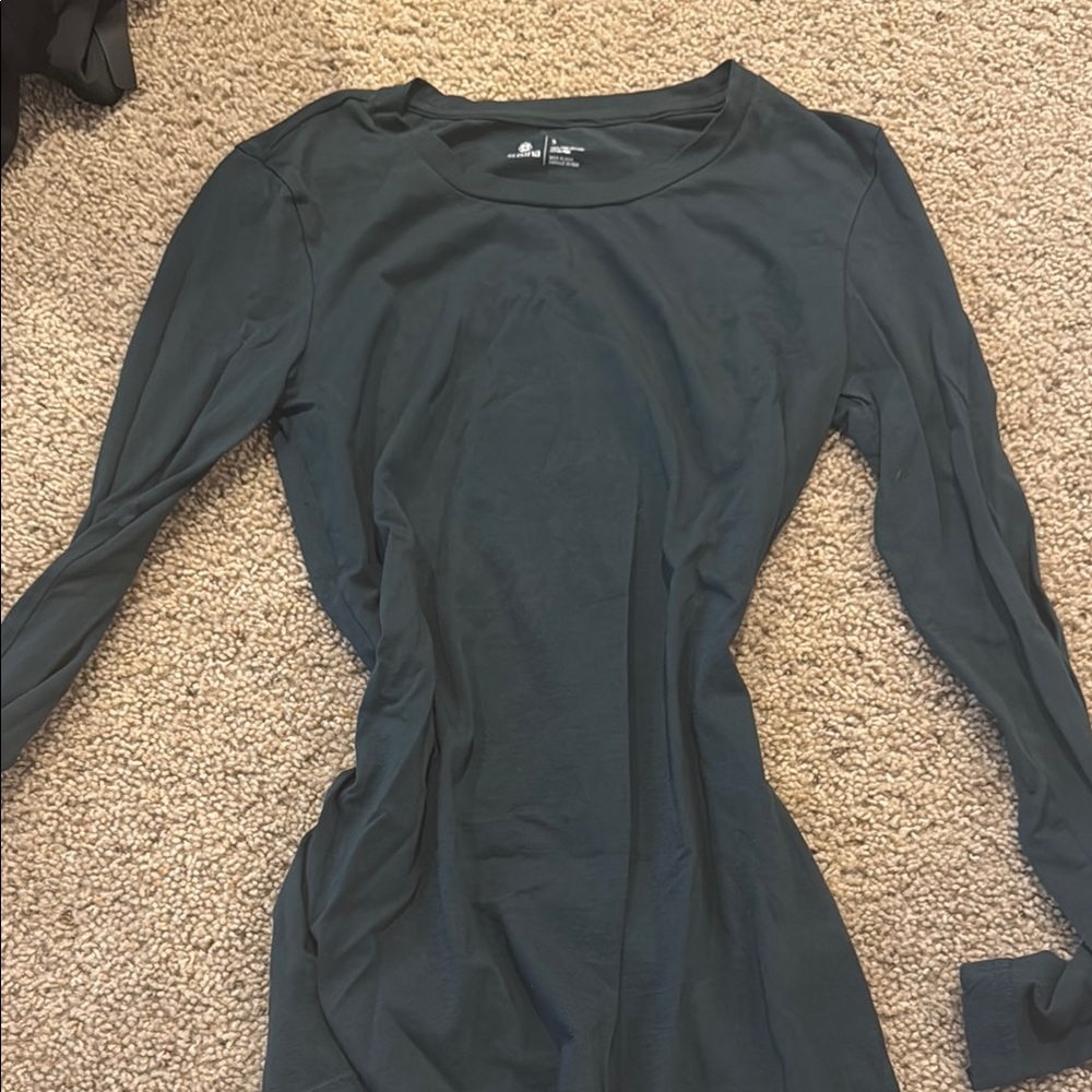Susina Deep Green Crew Neck Top